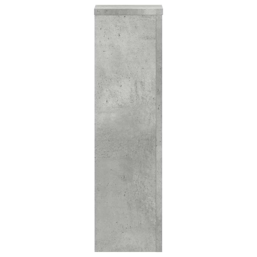 Plant Stand 2 pcs Concrete Grey 17 x 17 x 60 cm Engineered Wood