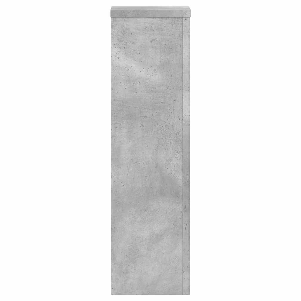 Plant Stand 2 pcs Concrete Grey 17 x 17 x 60 cm Engineered Wood