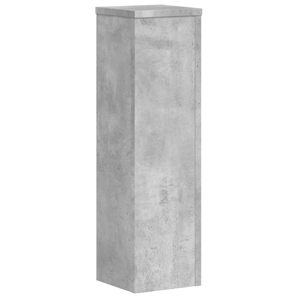 Plant Stand 2 pcs Concrete Grey 17 x 17 x 60 cm Engineered Wood