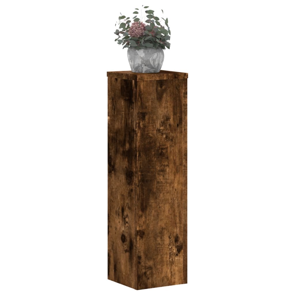 Plant Stand 2 pcs Smoked Oak 17 x 17 x 60 cm Engineered Wood
