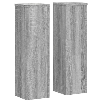 Plant Stand 2 pcs Grey Sonoma 17 x 17 x 60 cm Engineered Wood