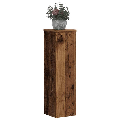 Plant Stand 2pcs Old Wood 17x17x60 cm Engineered Wood