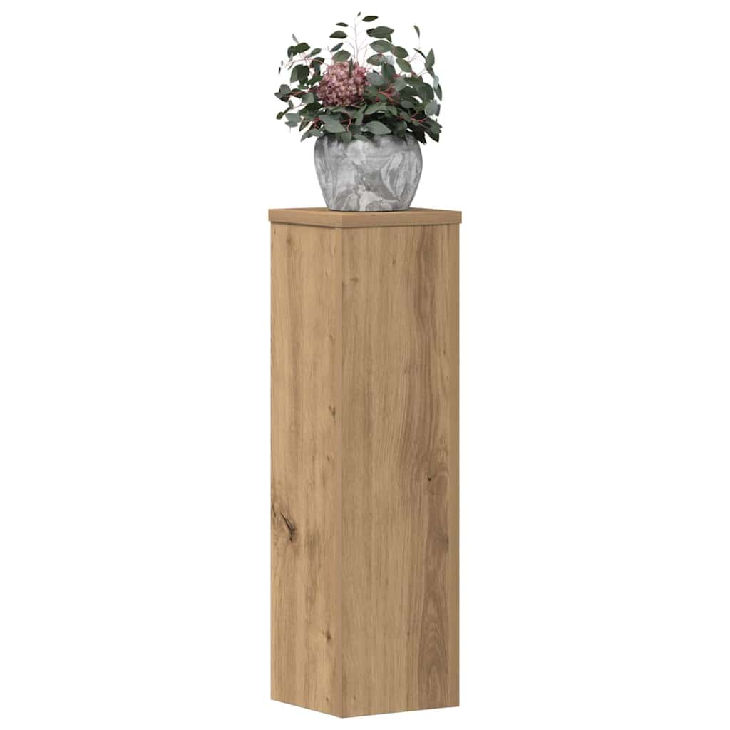 Plant Stand 2pcs Artisan Oak 17x17x60 cm Engineered Wood