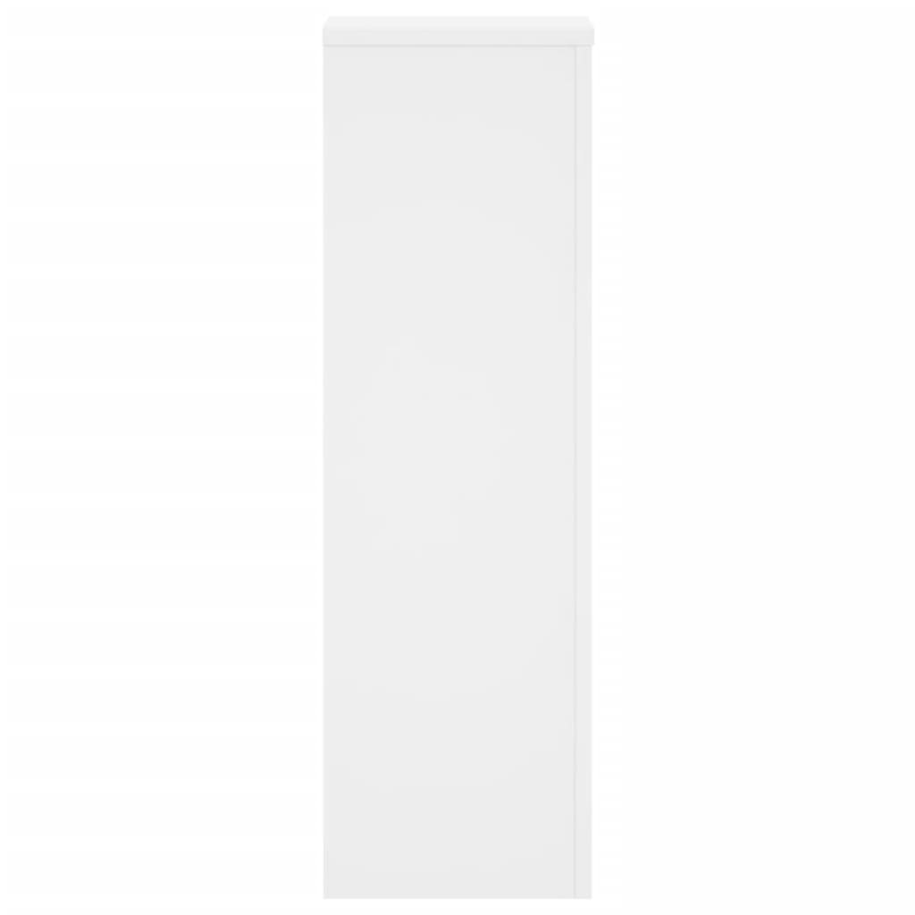 Plant Stand 2 pcs White 25 x 25 x 80 cm Engineered Wood
