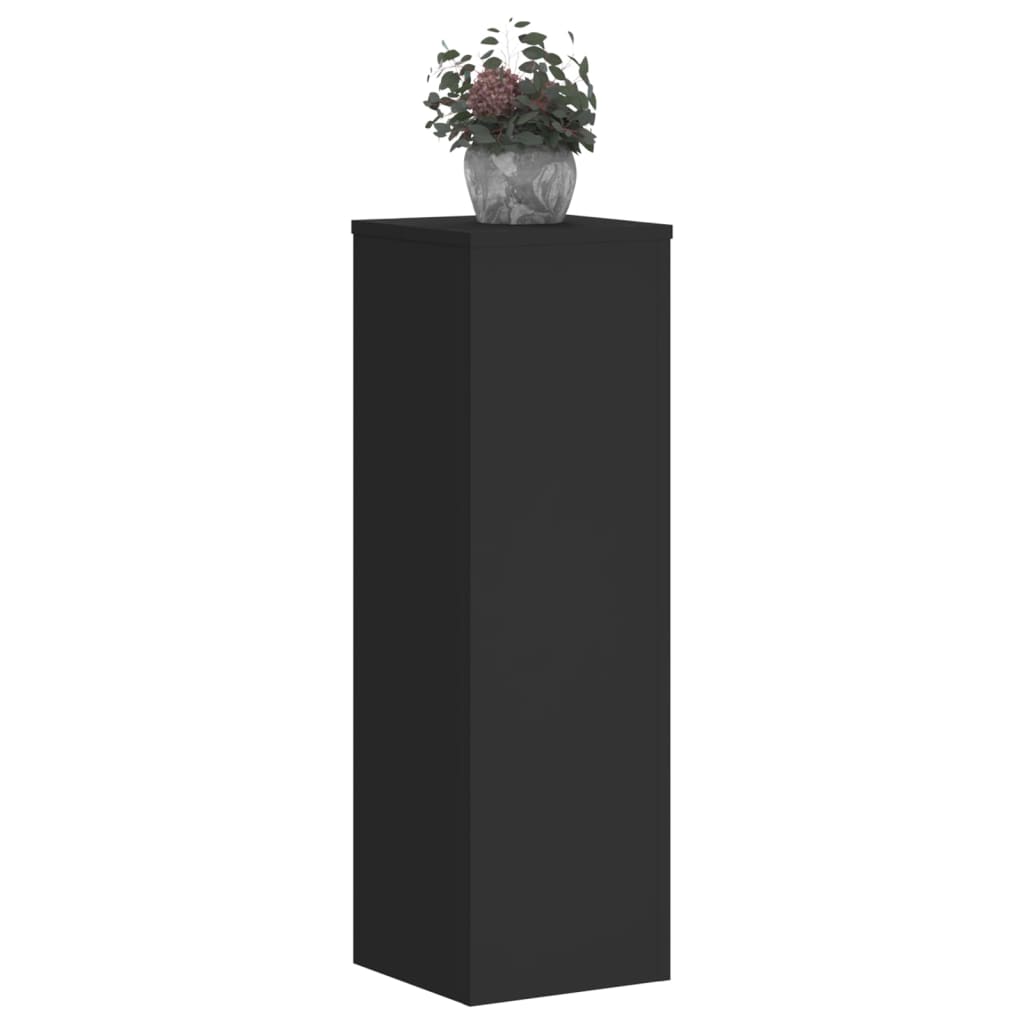 Plant Stand 2pcs Black 25x25x80 cm Engineered Wood