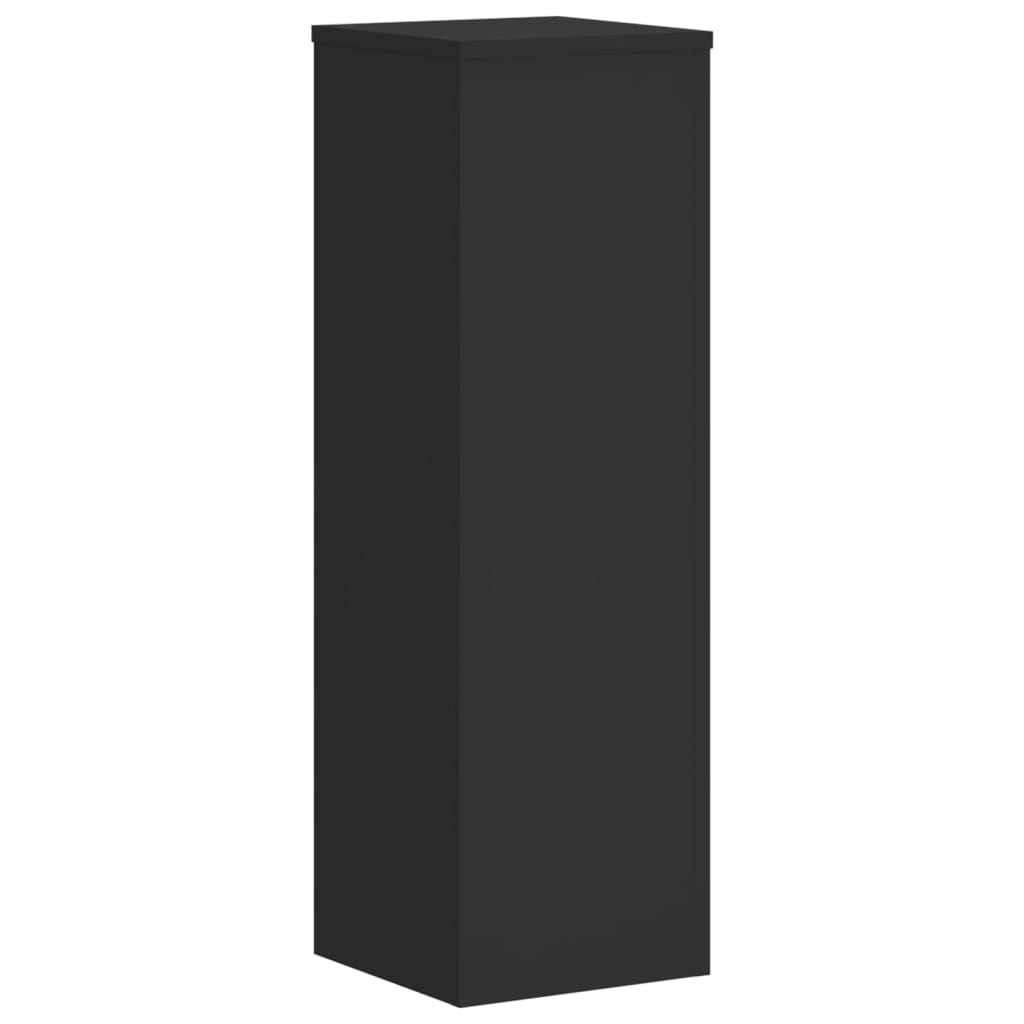 Plant Stand 2pcs Black 25x25x80 cm Engineered Wood