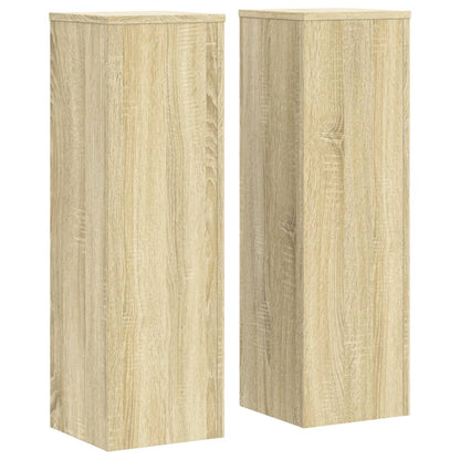 Plant Stand 2 pcs Sonoma Oak 25 x 25 x 80 cm Engineered Wood