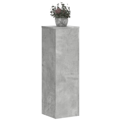 Plant Stand 2 pcs Concrete Grey 25 x 25 x 80 cm Engineered Wood