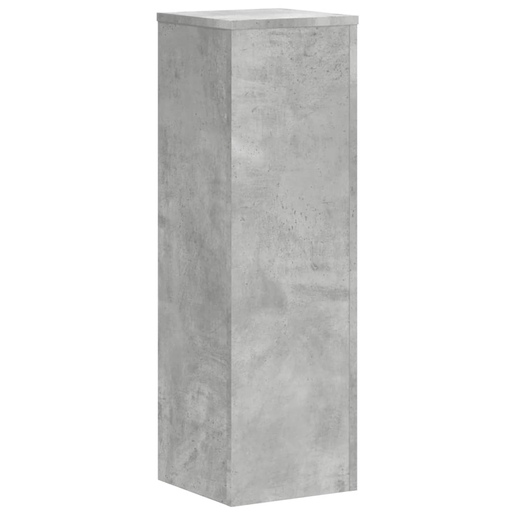 Plant Stand 2 pcs Concrete Grey 25 x 25 x 80 cm Engineered Wood