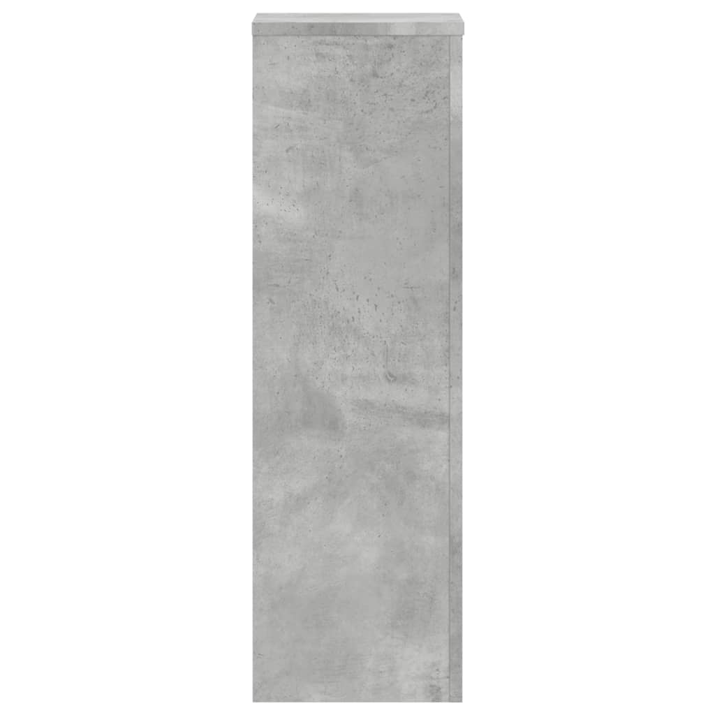 Plant Stand 2 pcs Concrete Grey 25 x 25 x 80 cm Engineered Wood