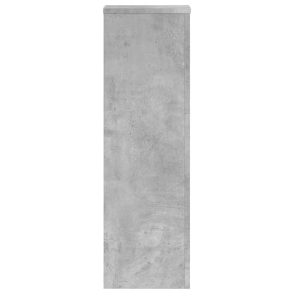 Plant Stand 2 pcs Concrete Grey 25 x 25 x 80 cm Engineered Wood