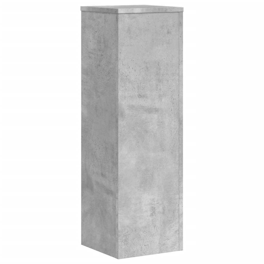 Plant Stand 2 pcs Concrete Grey 25 x 25 x 80 cm Engineered Wood