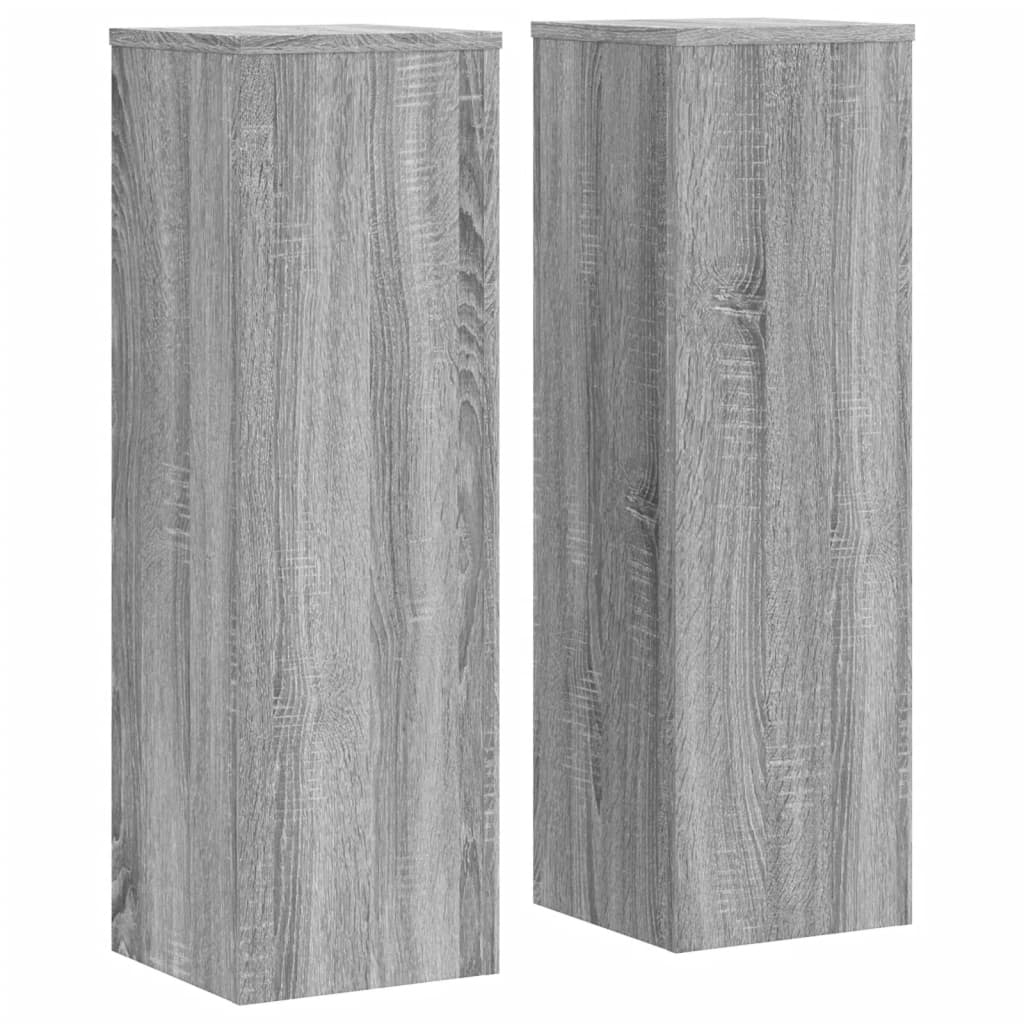 Plant Stand 2 pcs Grey Sonoma 25 x 25 x 80 cm Engineered Wood