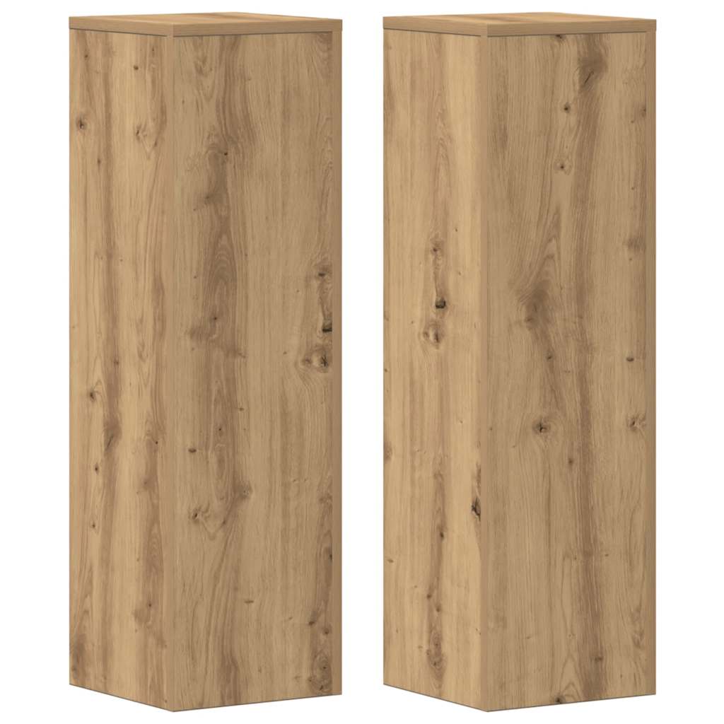 Plant Stand 2pcs Artisan Oak 25x25x80 cm Engineered Wood