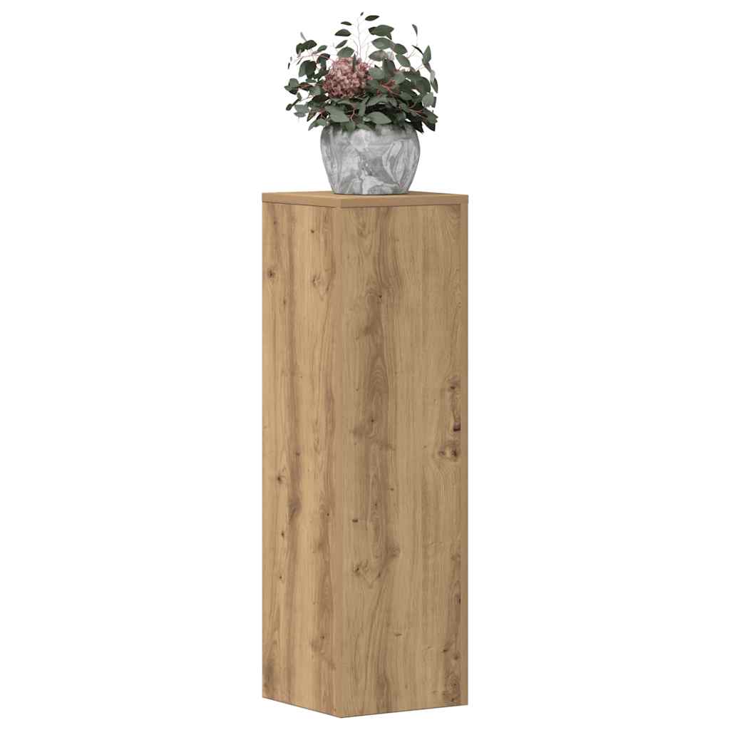 Plant Stand 2pcs Artisan Oak 25x25x80 cm Engineered Wood