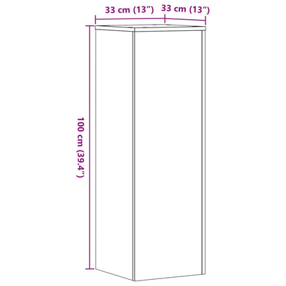 Plant Stand Sonoma Oak 33x33x100 cm Engineered Wood