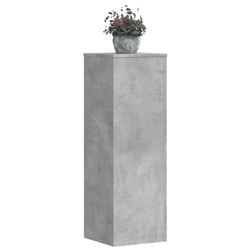 Plant Stand Concrete Grey 33x33x100 cm Engineered Wood