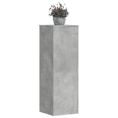 Plant Stand Concrete Grey 33x33x100 cm Engineered Wood