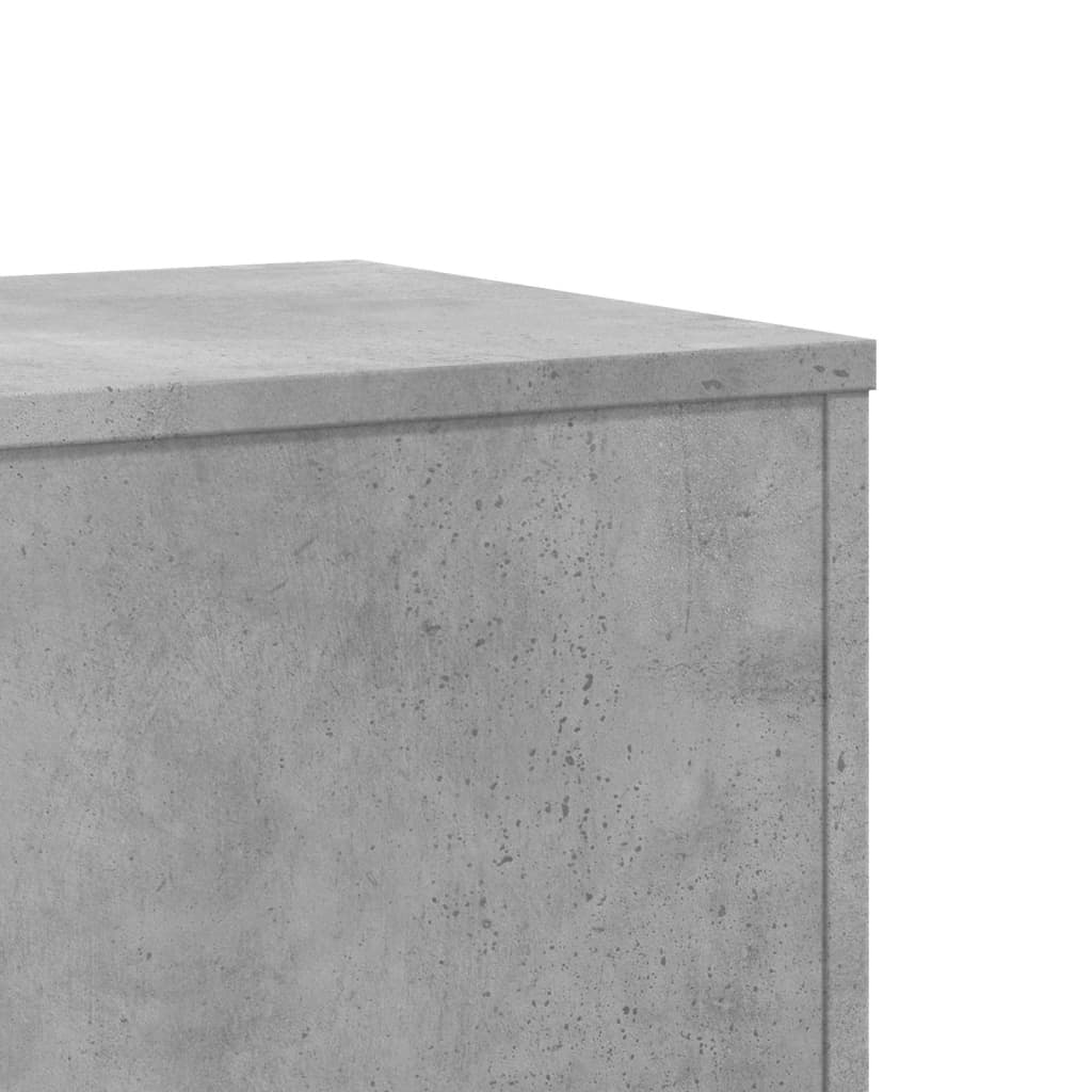Plant Stand Concrete Grey 33x33x100 cm Engineered Wood