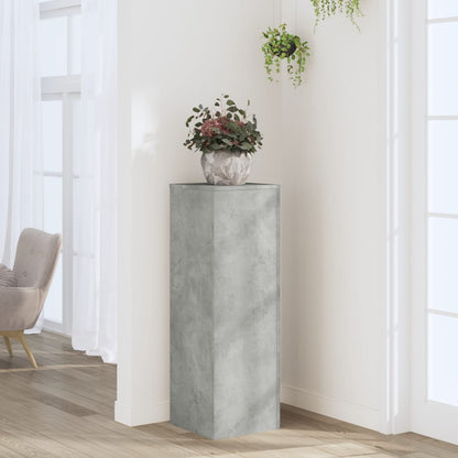 Plant Stand Concrete Grey 33x33x100 cm Engineered Wood