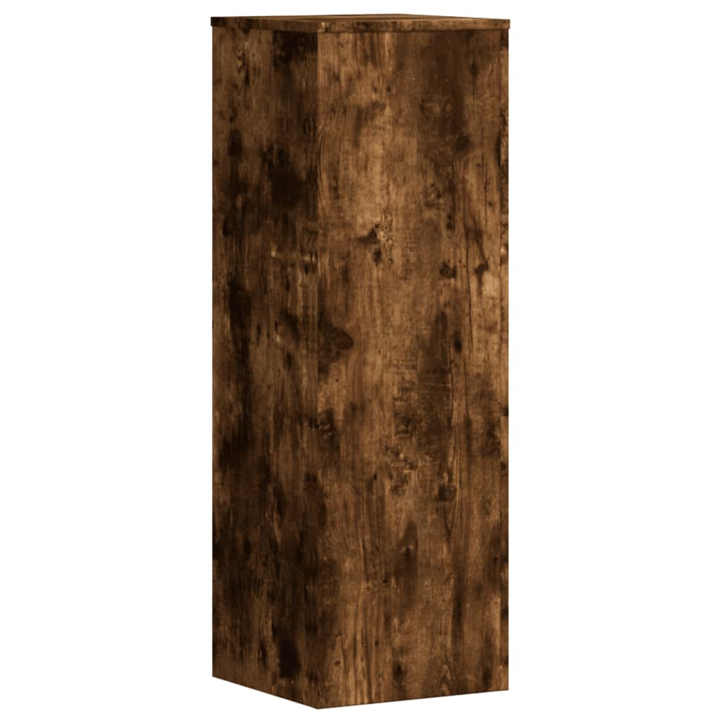 Plant Stand Smoked Oak 33x33x100 cm Engineered Wood