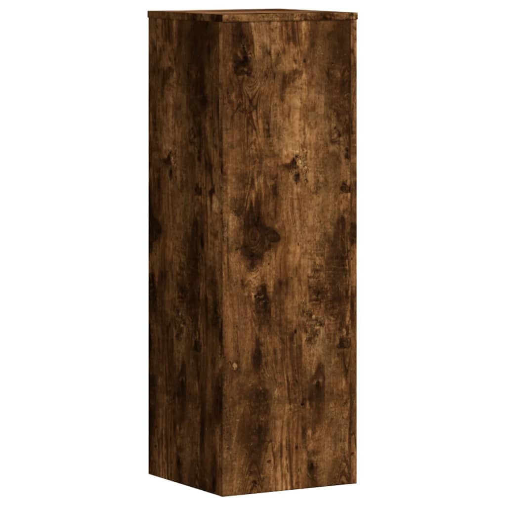 Plant Stand Smoked Oak 33x33x100 cm Engineered Wood