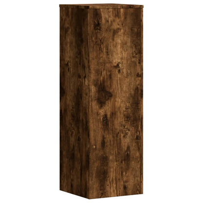 Plant Stand Smoked Oak 33x33x100 cm Engineered Wood