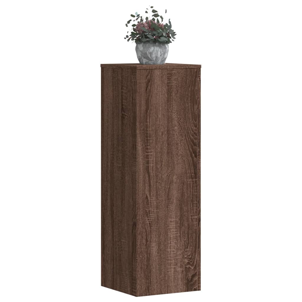 Plant Stand Brown Oak 33x33x100 cm Engineered Wood