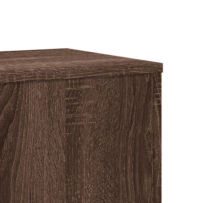 Plant Stand Brown Oak 33x33x100 cm Engineered Wood