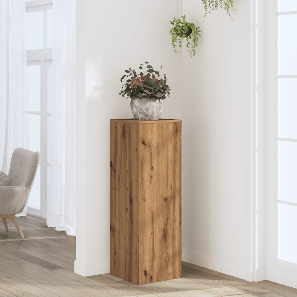 Plant Stand Artisan Oak 33x33x100 cm Engineered Wood
