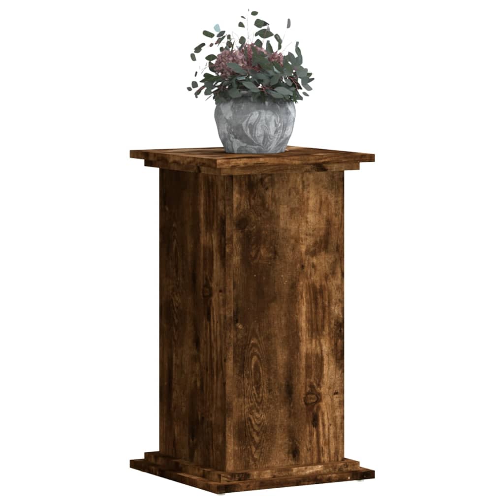 Plant Stand Smoked Oak 33 x 33 x 60 cm Engineered wood