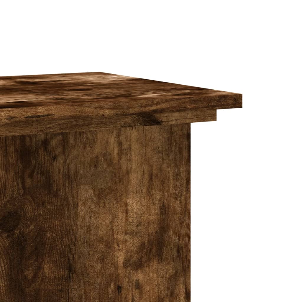 Plant Stand Smoked Oak 33 x 33 x 60 cm Engineered wood