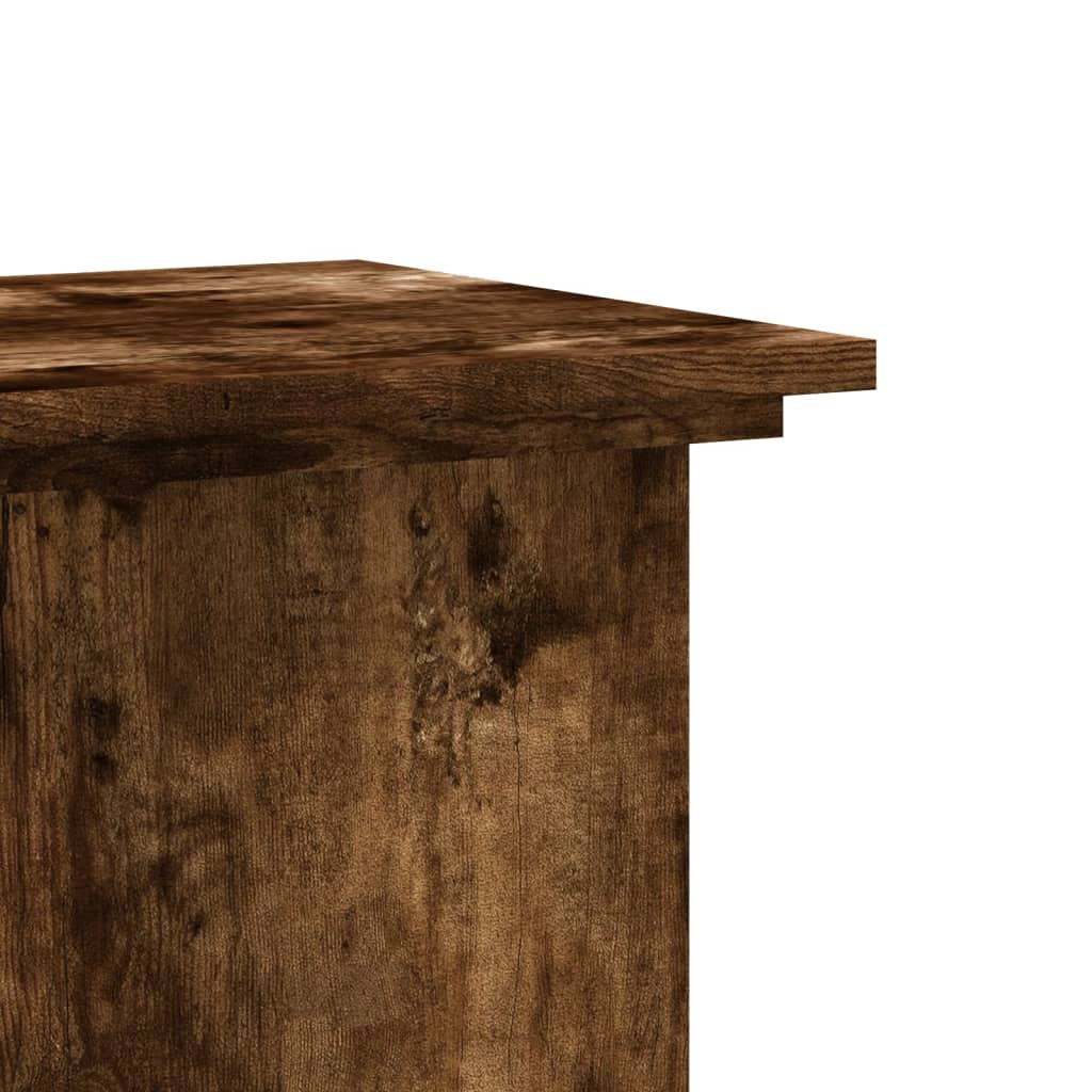 Plant Stand Smoked Oak 33 x 33 x 80 cm Engineered wood