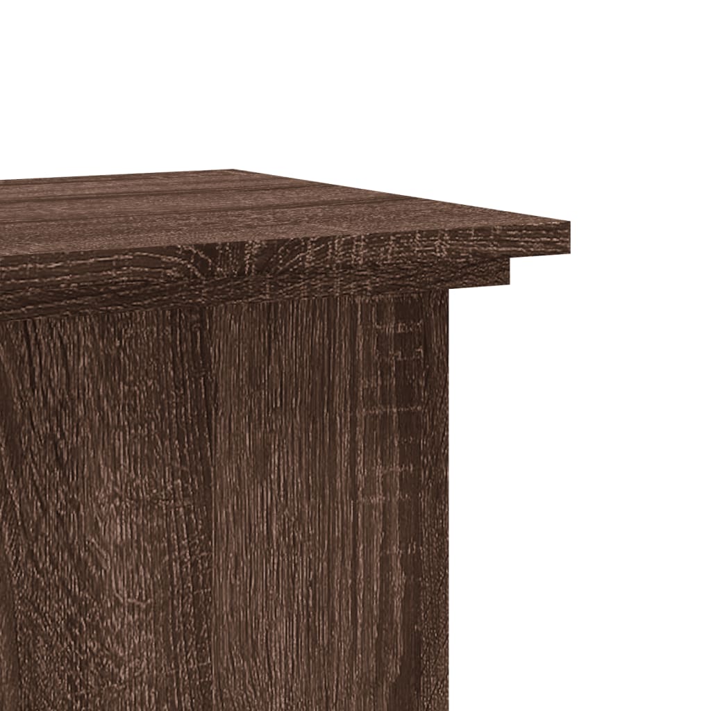 Plant Stand Brown Oak 33 x 33 x 80 cm Engineered wood