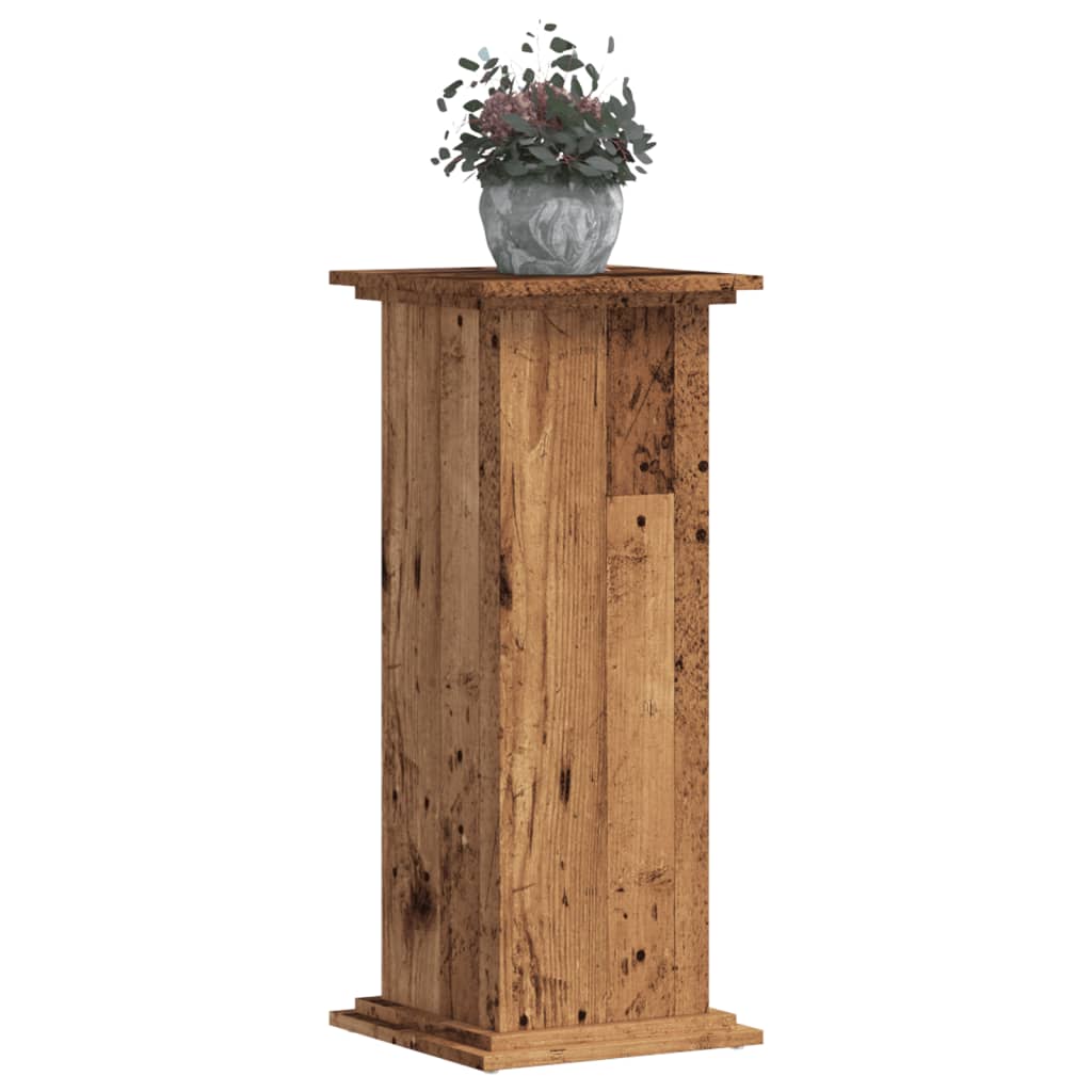 Plant Stand Old Wood 33x33x80 cm Engineered Wood
