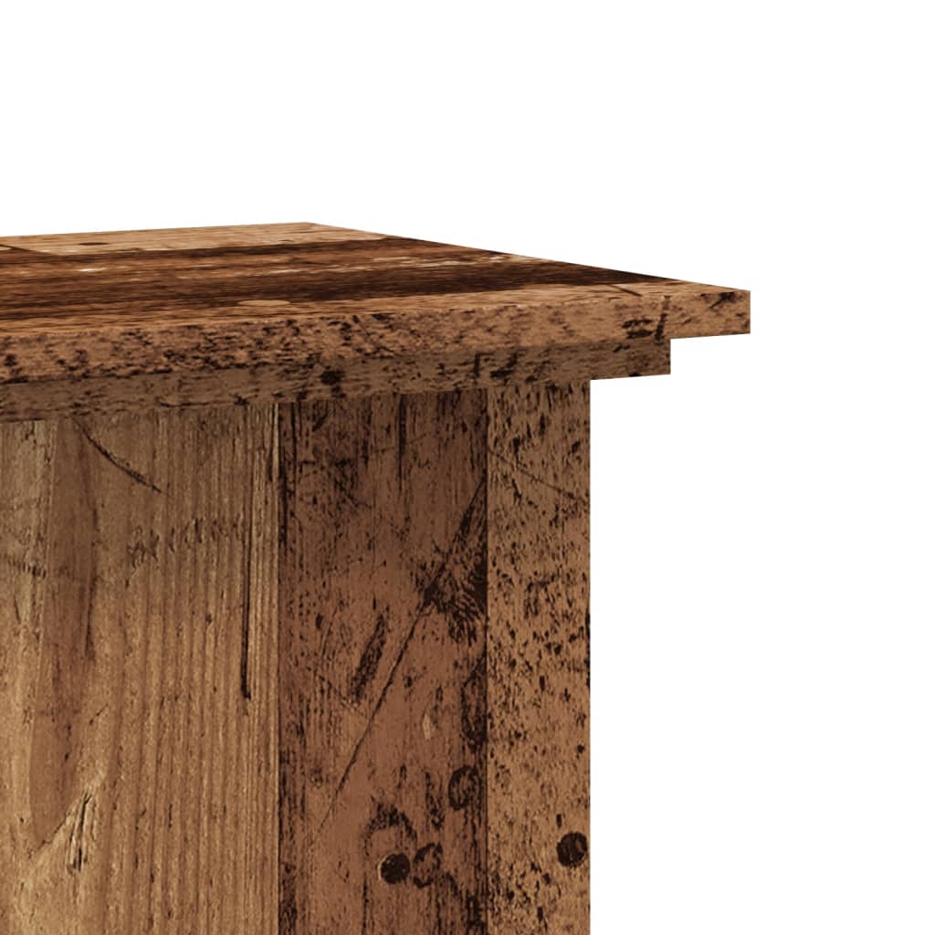 Plant Stand Old Wood 33x33x80 cm Engineered Wood
