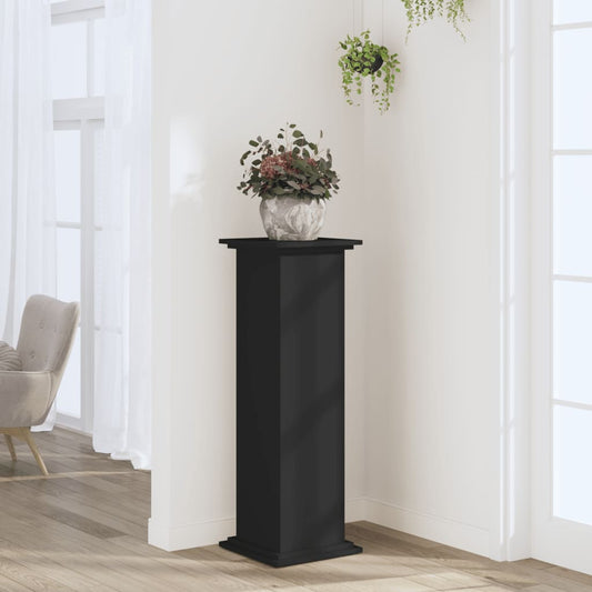Plant Stand Black 33x33x100 cm Engineered Wood