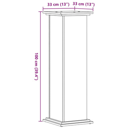 Plant Stand Sonoma Oak 33 x 33 x 100 cm Engineered wood