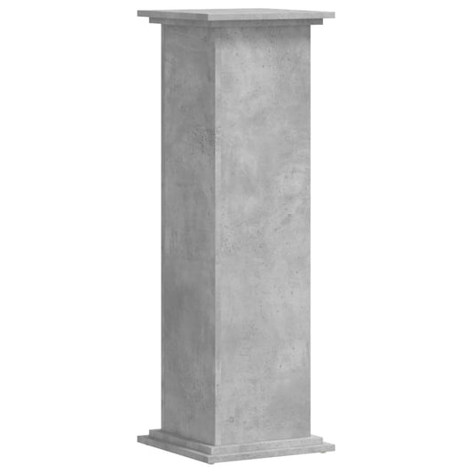 Plant Stand Concrete Grey 33x33x100 cm Engineered Wood