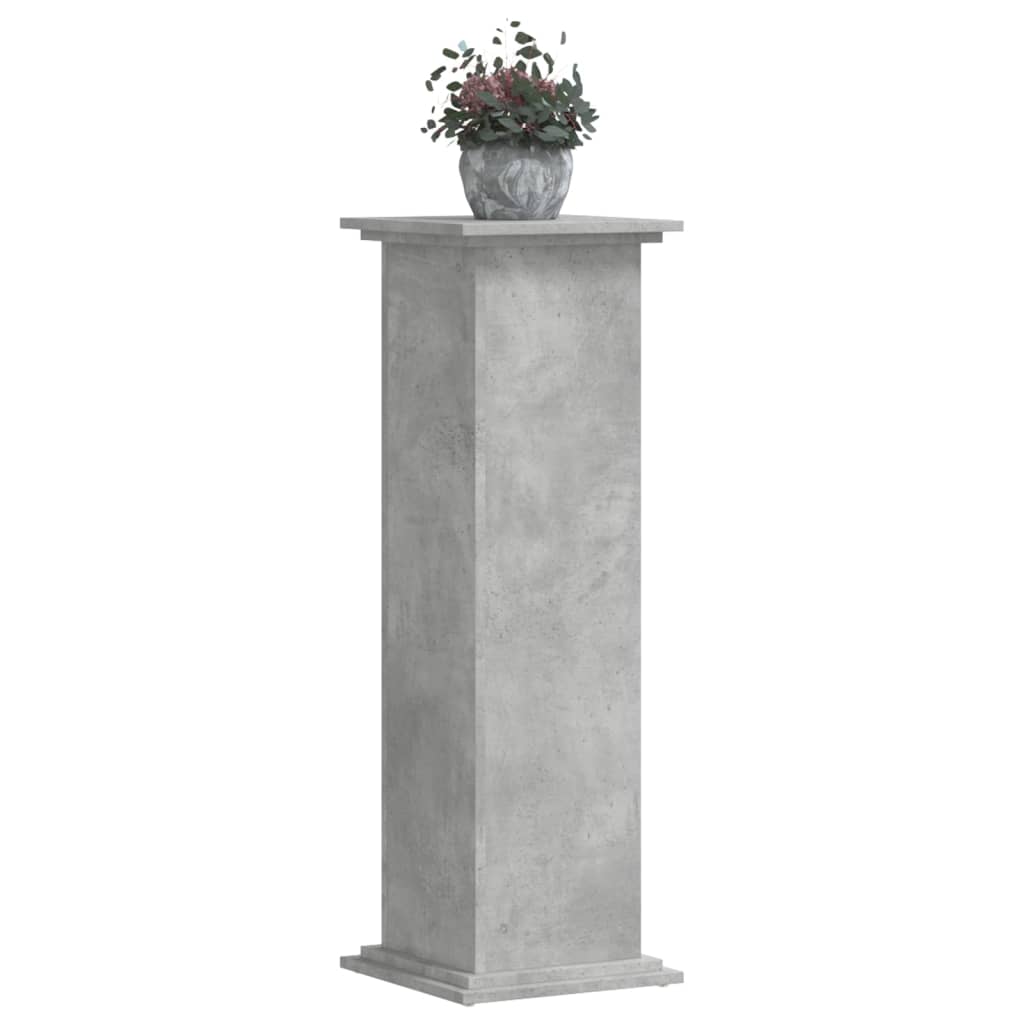 Plant Stand Concrete Grey 33 x 33 x 100 cm Engineered wood