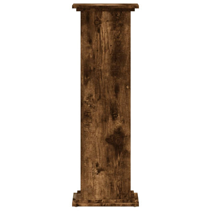 Plant Stand Smoked Oak 33 x 33 x 100 cm Engineered wood