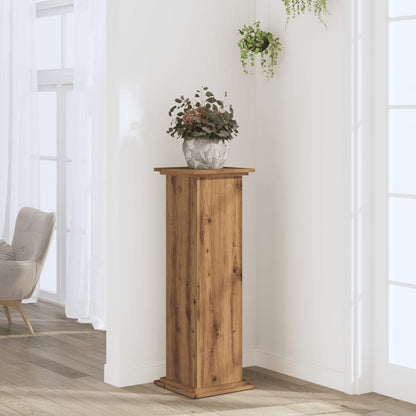 Plant Stand Artisan Oak 33x33x100 cm Engineered Wood