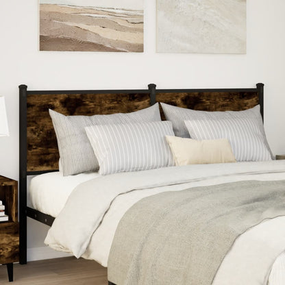 Replace Headboard Smoked Oak 140 cm Engineered Wood and Steel