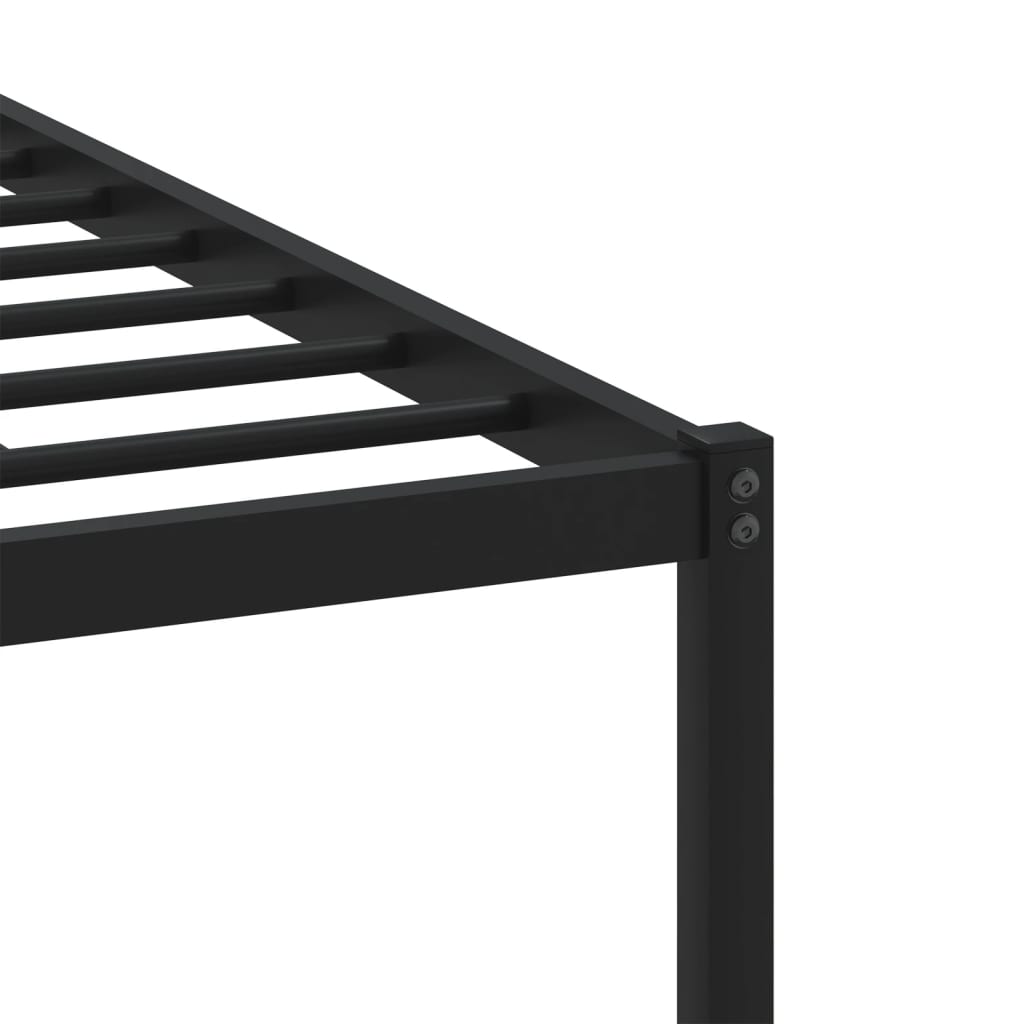 Metal Bed Frame without Mattress Sonoma Oak 107x203 cm