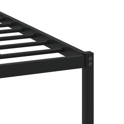 Metal Bed Frame without Mattress Brown Oak 107x203 cm