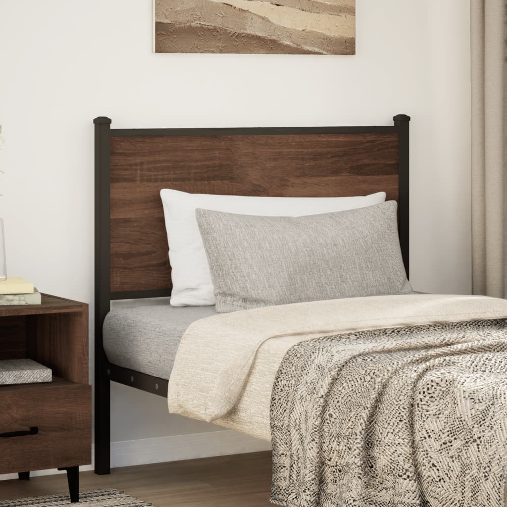 Replace Headboard Brown Oak 90 cm Engineered Wood and Steel