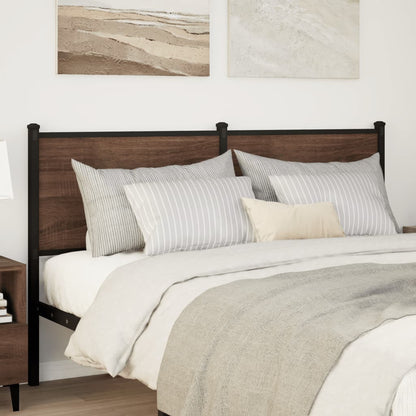Replace Headboard Brown Oak 135 cm Engineered Wood and Steel