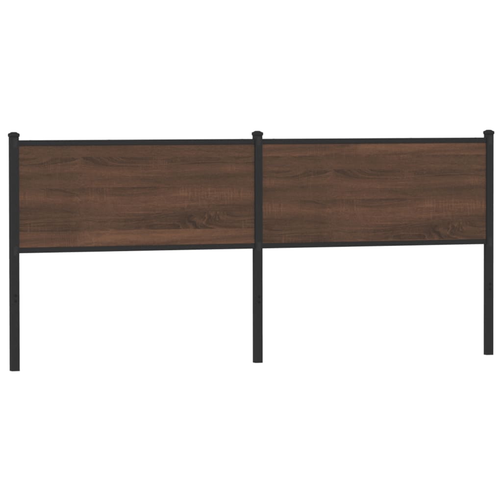 Replace Headboard Brown Oak 200 cm Engineered Wood and Steel
