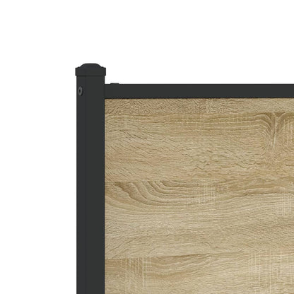 Metal Bed Frame without Mattress Sonoma Oak 90x200 cm