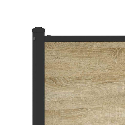 Metal Bed Frame without Mattress Sonoma Oak 140x200 cm